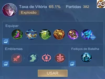Arlott com Build de Defesa MLBB MOBA